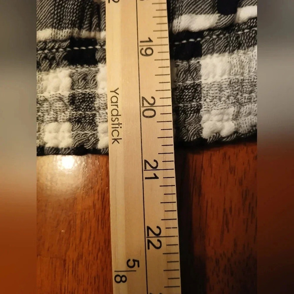 Cloth & Stone Anthropology Black & White Gingham Cinched Womens Small Preppy Y2K - Picture 7 of 7